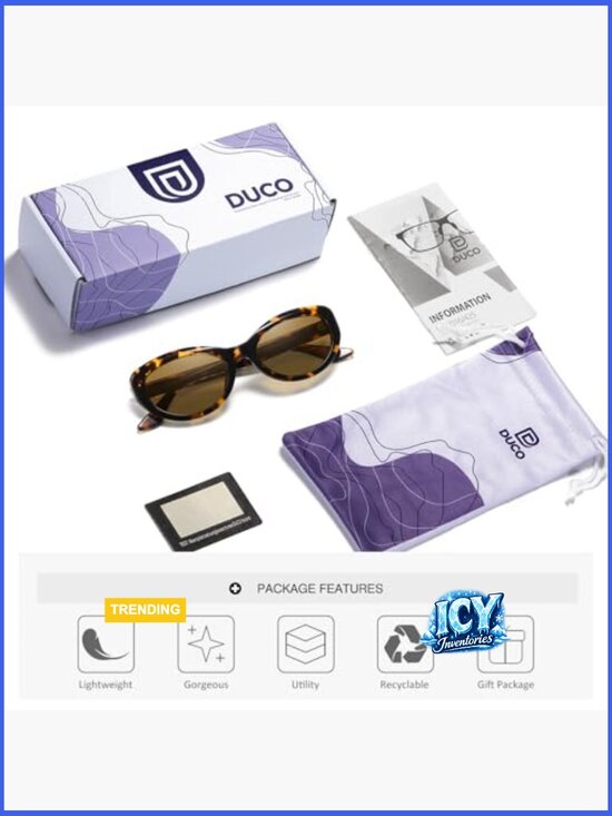 Retro Oval Cat Eye Polarized Sunglasses UV Protection Narrow main image 5